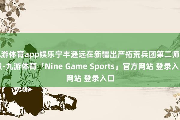 九游体育app娱乐宁丰遥远在新疆出产拓荒兵团第二师任职-九游体育「Nine Game Sports」官方网站 登录入口